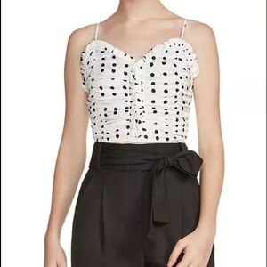 Maje
Lenota Ruched Polka Dot Cami